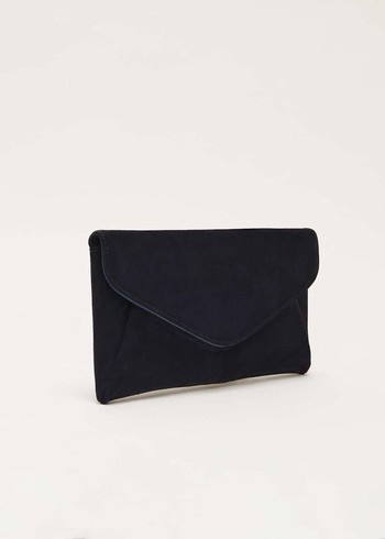 Phase Eight Wendie Suede Bags Navy USA | 2974681-HL